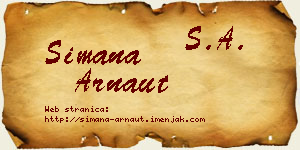 Simana Arnaut vizit kartica